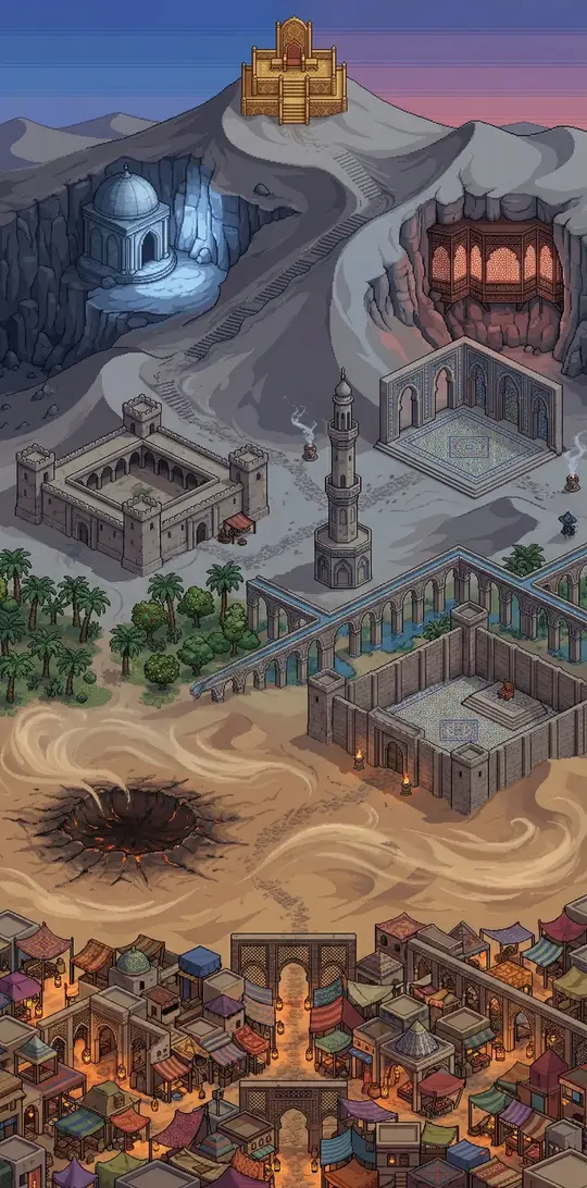 Mapa del mundo 1001 noches en RPG AI