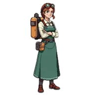 Nora Bellows, Mechaniker-Sanitäter in Steampunk