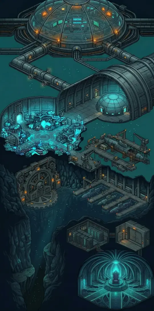 Weltkarte von U-Boot in RPG AI