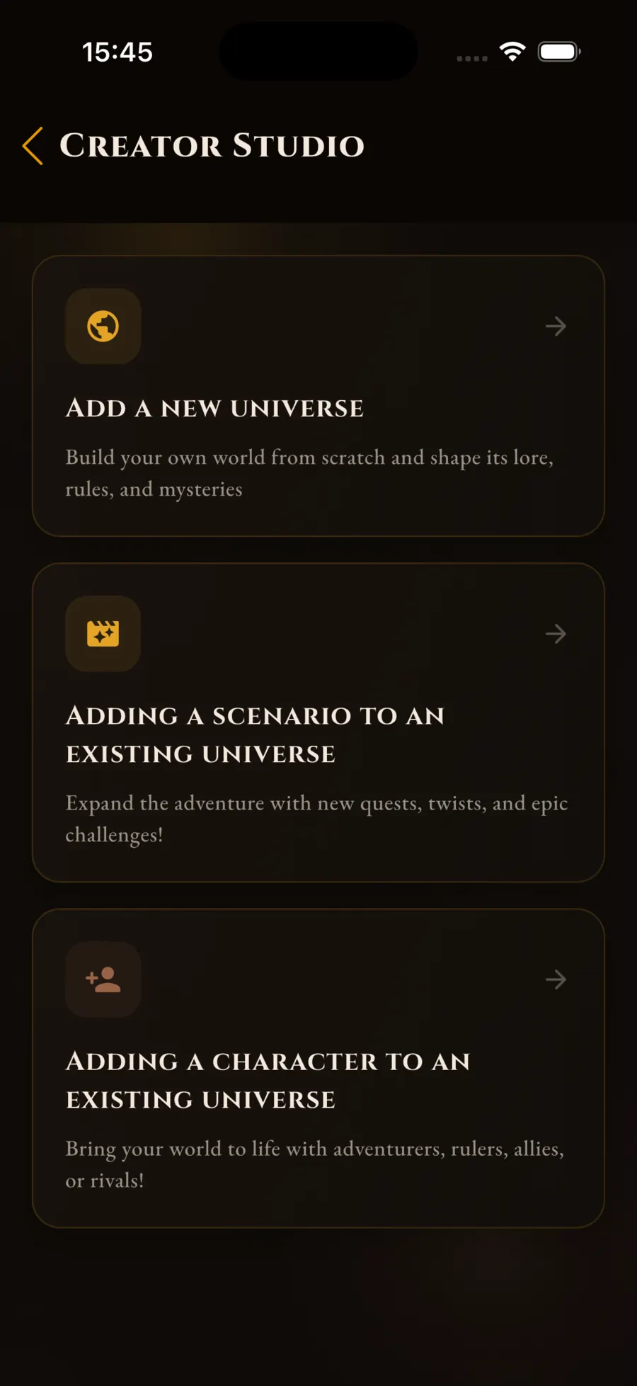Creator Studio RPG AI